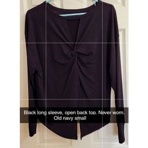 Black long sleeve top